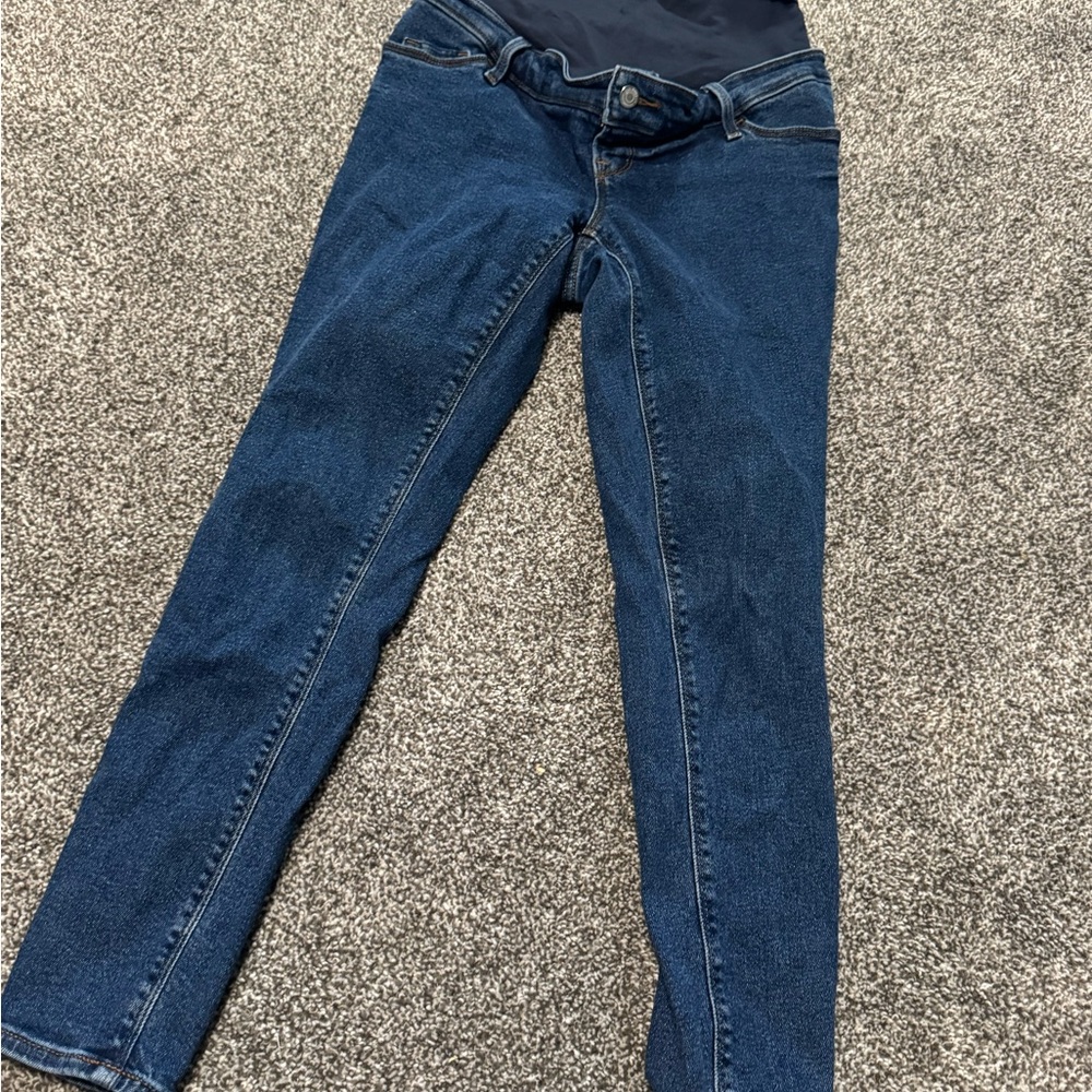 Old Navy Women's Dark Blue Maternity Skinny Jeans